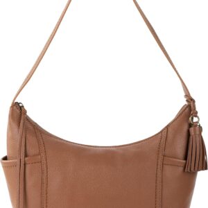 The Sak Women’s Kendra Hobo Bag in Leather, Timeless & Elevated Silhouette, Soft & Supple, Handcrafted & Sustainably-Made Purse, Tobacco, One Size