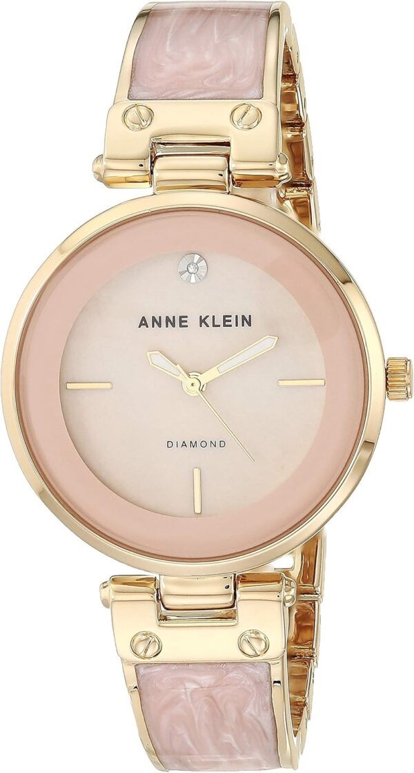 Anne Klein Women's Genuine Diamond Dial Bangle Watch