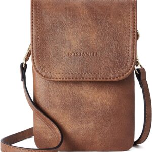 BOSTANTEN Crossbody Bag For Women Leather Small Crossbody Purse Cell Phone Wallet Purses Should Bag