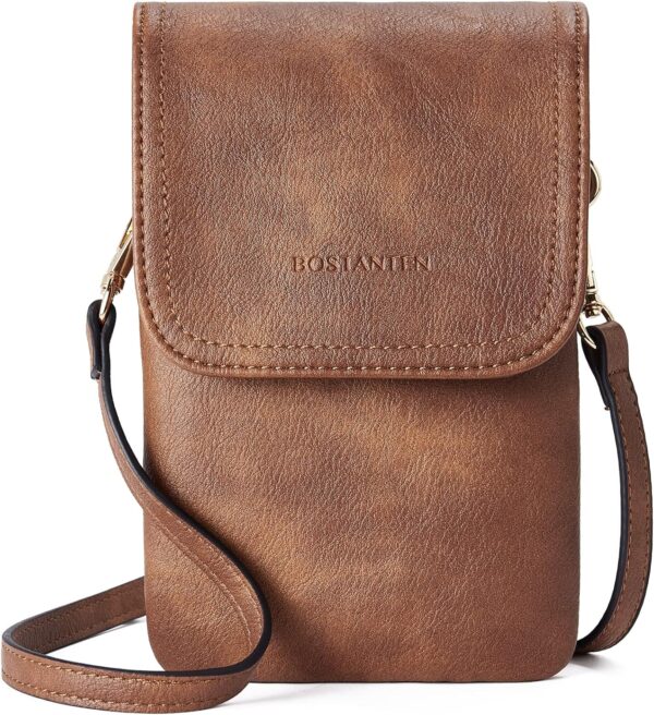 BOSTANTEN Crossbody Bag For Women Leather Small Crossbody Purse Cell Phone Wallet Purses Should Bag