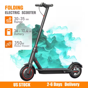 350W Foldable Electric Scooter, Explosion-Proof Tires, Dual Brakes, Lightweight.