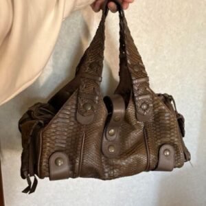 CHLOÉ Silverado Leather Handbag Shoulder bag khaki/Olive Brown w/Dust bag