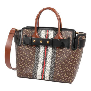 Burberry Shoulder Bag PVC Multicolor TB Monogram Tote Outing All-over Pattern