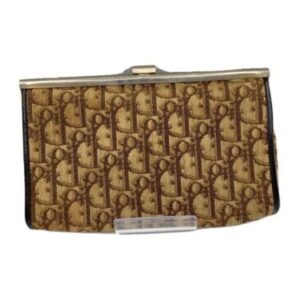 Christian Dior Canvas Camel Monogram Trotter Clutch Used