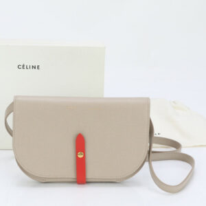 CELINE Hand bag Shoulder Strap 2way Lizard Leather Mini Size Beige Made in Italy