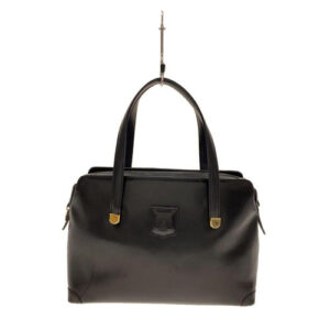 Celine One-shoulder bag handbag Triomphe gold hardware leather black