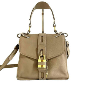 Chloe Ethel 2way Shoulder Bag Handbag Leather Green Gold Hardware F/S Used