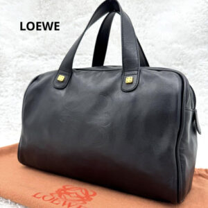 LOEWE Amazona 40 Anagram Handbag Boston Bag Travel Bag Travel Bicolor Auth