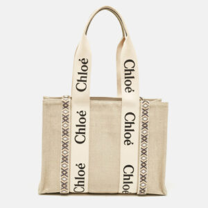 BRAND NEW NWT CHLOE MEDIUM WOODY CANVAS TOTE BAG