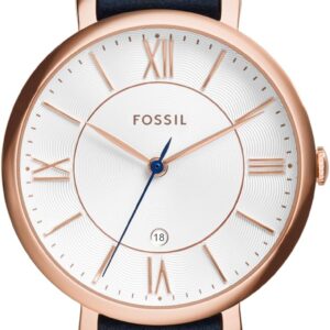 Fossil Women’s Jacqueline Quartz Stainless Steel Dress Watch, Jacqueline Leather ES3793