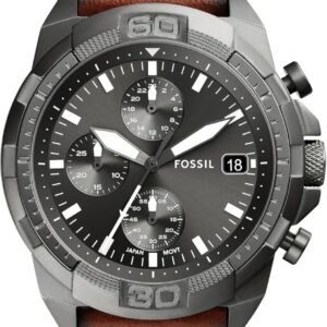 Fossil Men’s Bronson Quartz Casual Watch with Stainless Steel or Leather Band