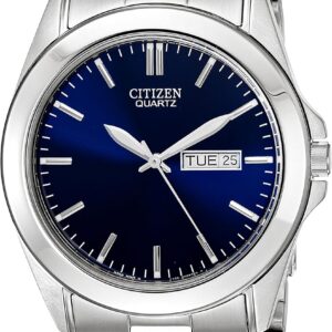 Citizen Quartz Men’s Watch, Stainless Steel, Classic, Silver-Tone (Model: BF0580-57L)