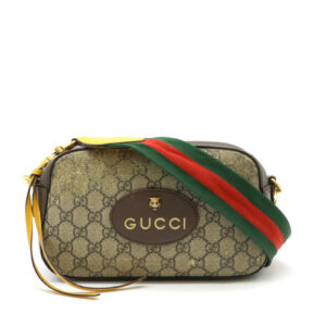 Auth GUCCI Neo Vintage GG Supreme Belt Bag 493930 Dark Brown Dark Gray PVC