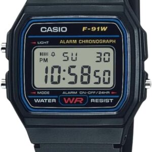 Casio Men’s Classic Black Resin Strap Watch Digital F91W-1