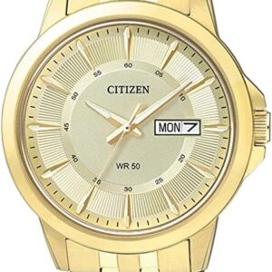 Citizen Quartz Men’s Watch, Stainless Steel, Classic, Gold-Tone (Model: BF2013-56P)