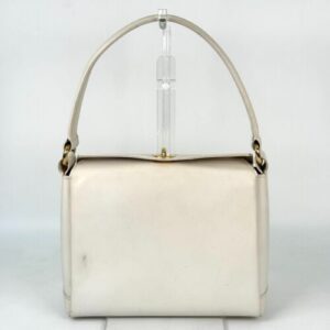 Vintage GUCCI Shoulder Bag  Hand Bag  Leather  White  Made in ITALY Authentic