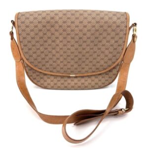 Vintage GUCCI Shoulder Bag Micro GG Brown Beige  PVC Made In ITALY Authentic