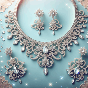 Unicra Bride Crystal Necklace Earrings Set Bridal Wedding Jewelry Sets Rhinestone Choker Necklace Prom Costume Jewelry Set for Women and Girls (3 piece set – 2 earrings and 1 necklace)