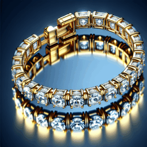 18K White/Yellow Gold Plated 4.0mm Cubic Zirconia Classic Tennis Bracelet 6-9 Inches