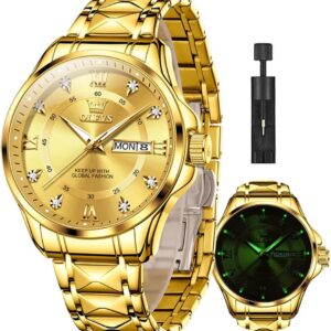 OLEVS Watches for Men Stainless Steel Waterproof Dress Mens Watches Analog Quartz Casual Big Face Luxury Watch for Men with Day Date Easy Read Wrist Watches for Men Black/Gold/Silver/Blue Dial OLEVS Watches for Men Stainless Steel Waterproof Dress Mens Watches Analog Quartz Casual Big Face Luxury Watch for Men with Day Date Easy Read Wrist Watches for Men Black/Gold/Silver/Blue Dial