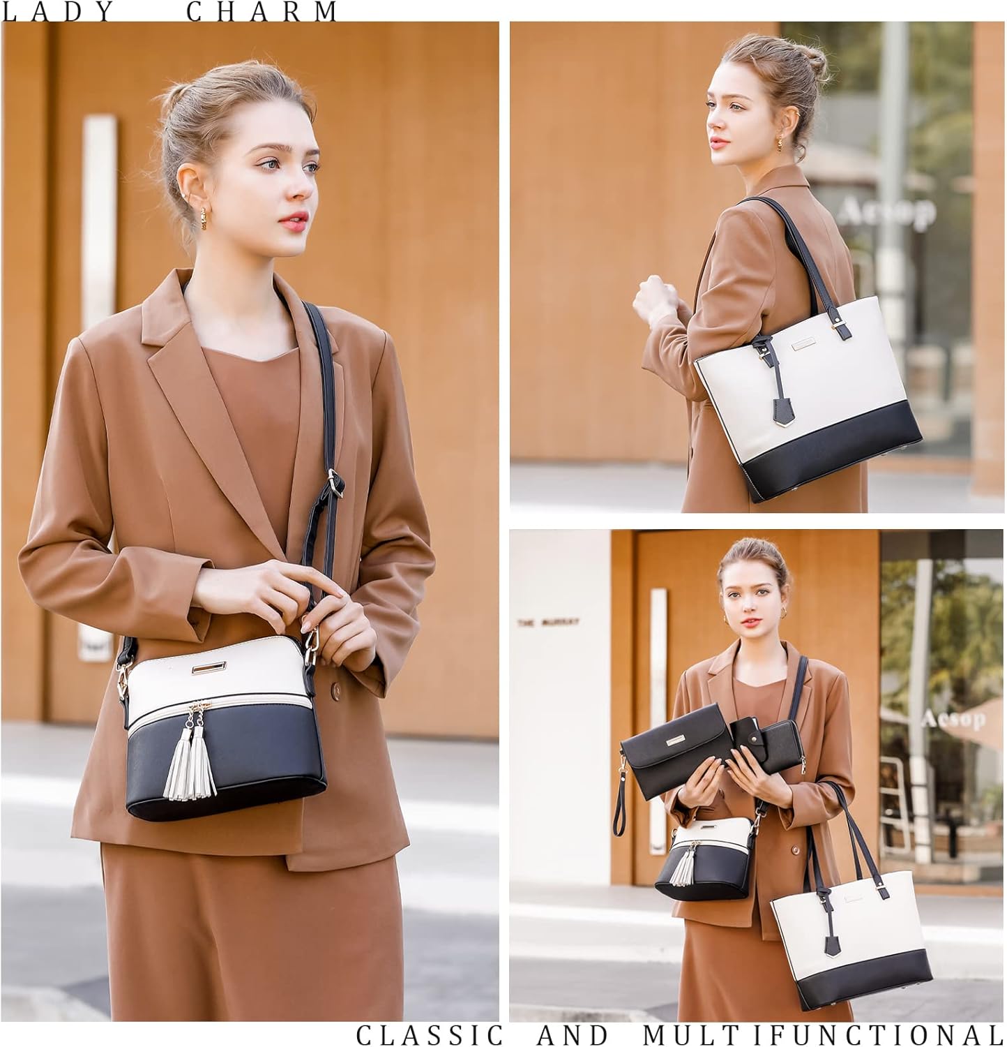 TcIFE Purses and Handbags for Womens Satchel Shoulder Tote Bags Wallets - Image 6