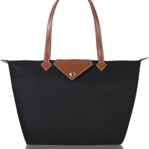 BOJLY Women Tote Bag,Stylish Waterproof Nylon Ladies Shoulder Bag, Folding Beach Travel Bag for Work,Shopping, School Large BOJLY Women Tote Bag,Stylish Waterproof Nylon Ladies Shoulder Bag, Folding Beach Travel Bag for Work,Shopping, School Large