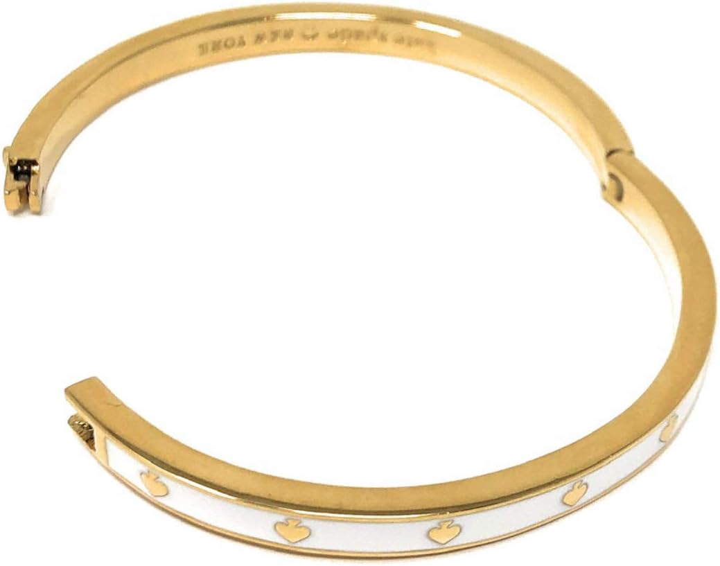 Kate Spade New York Spot The Spade Hinged Bangle Bracelet White - Image 2