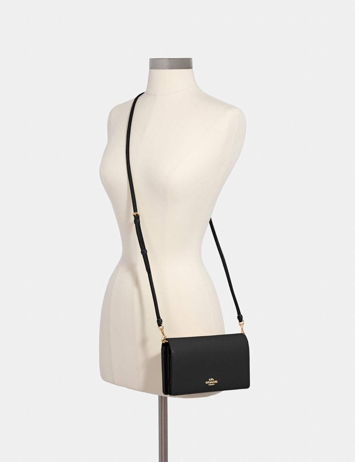 Coach Women's Anna Foldover Crossbody Clutch (Black), Black - Image 3