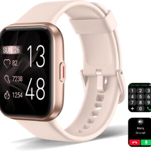 Smart Watch for Men Women [Answer/Make Call], 1.8" Touchscreen Fitness Tracker with Heart Rate Blood Oxygen Sleep Monitor Compatible with iPhone & Android, Alexa Built-in, IP68 Waterproof Watch