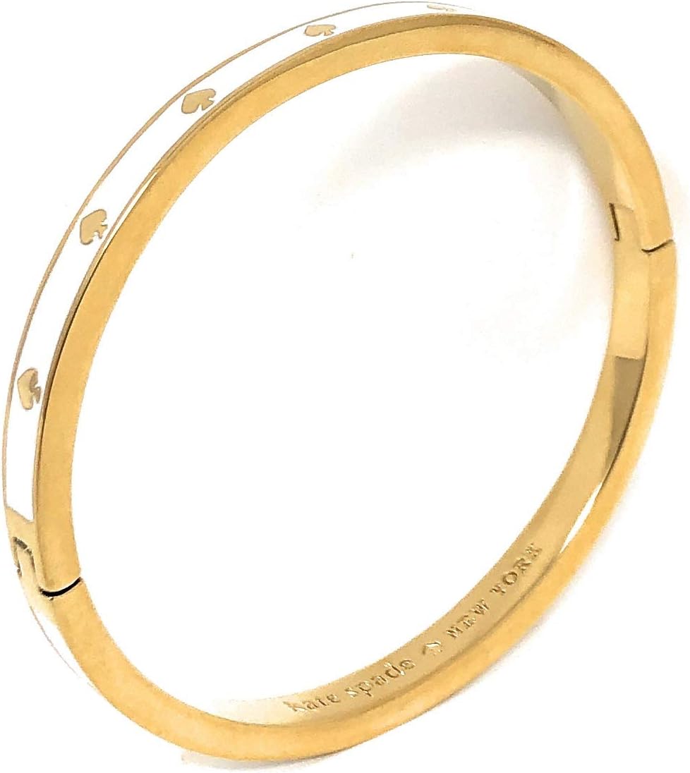 Kate Spade New York Spot The Spade Hinged Bangle Bracelet White - Image 5