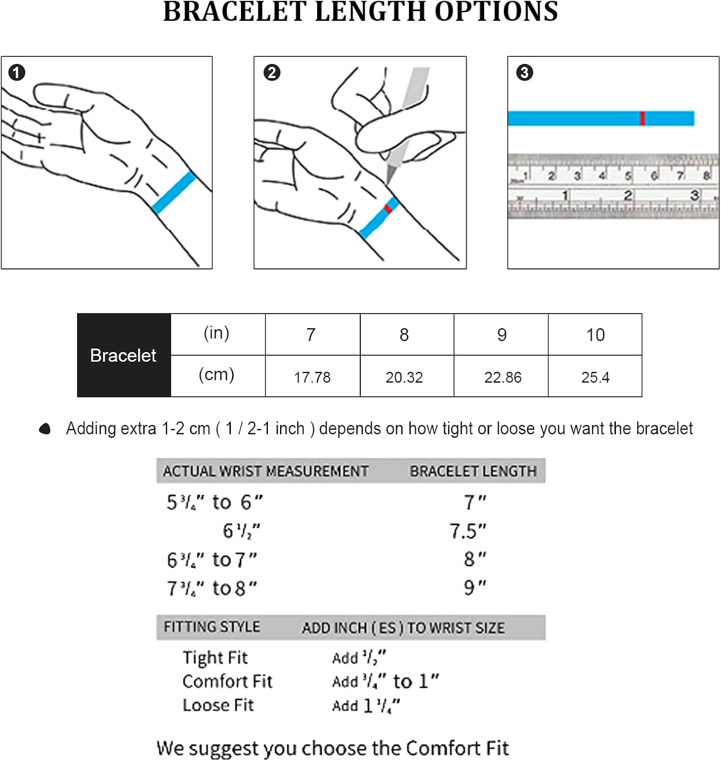 Ritach Stainless Steel Cuban Chain Bracelet for Men Women Curb Width Chain Bracelets Set 3/6/8/11mm Width, 7.5/8/8.5inch Men Jewelry Gifts - Image 7