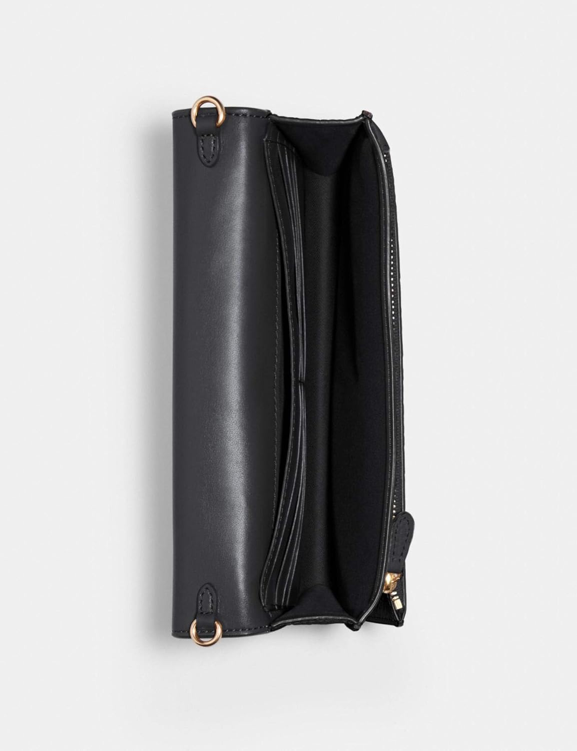 Coach Women's Anna Foldover Crossbody Clutch (Black), Black - Image 2