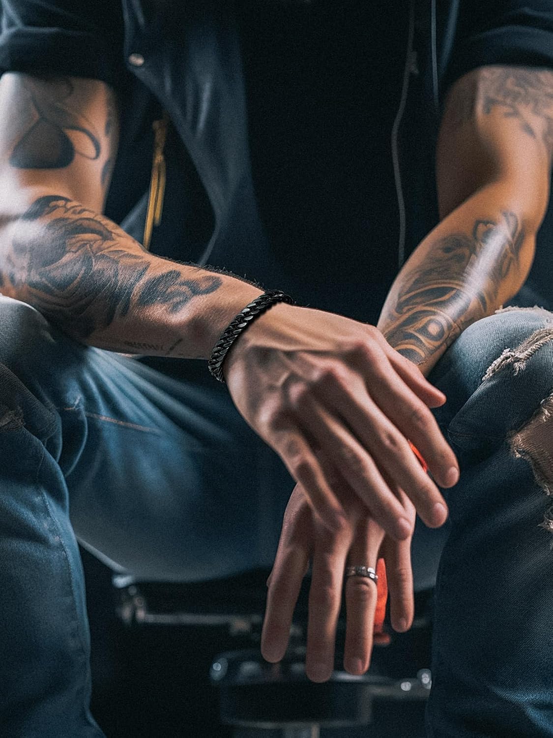 Richsteel Bracelets for Men Cuban Link Chain Stainless Steel/Gold/Black Plated Bracelet for Women 8/12/17mm Width, 7.4/8.2/9 Inch Length Classic Jewelry - Image 6