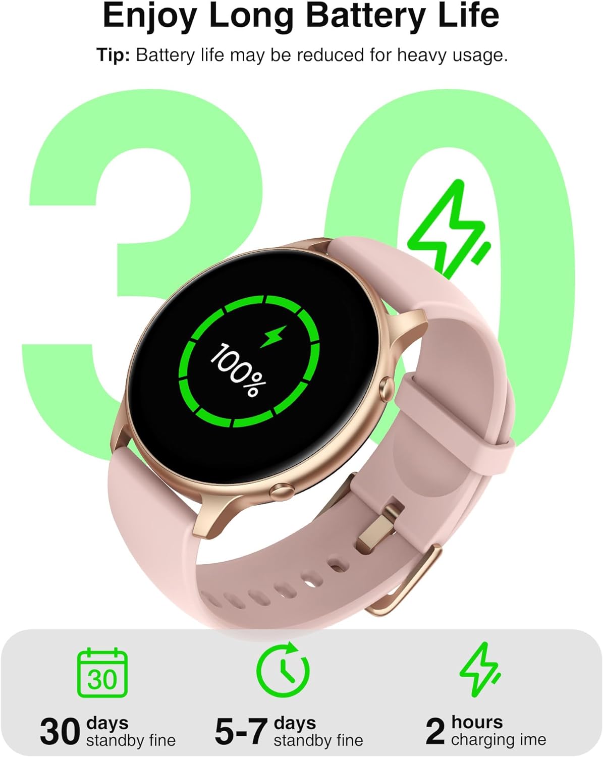 Smart Watches for Women - Fitness Watch with 1.32'' Touch Screen, Step Counter, SpO2 Heart Rate Sleep Monitor, Activity Trackers IP68 Waterproof Smartwatch for iOS Android - Image 7