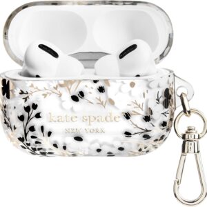 Kate Spade New York AirPods Pro Protective Case with Keychain Ring – Multi Floral Black and White, Compatible with AirPods Pro 2nd / 1st Generation Kate Spade New York AirPods Pro Protective Case with Keychain Ring – Multi Floral Black and White, Compatible with AirPods Pro 2nd / 1st Generation