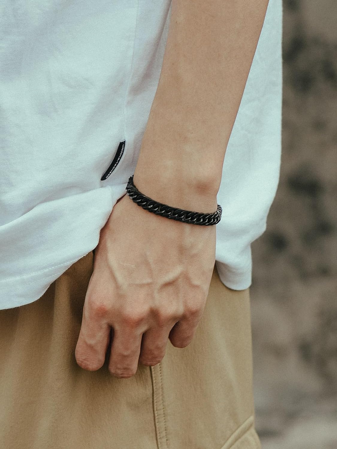 Richsteel Bracelets for Men Cuban Link Chain Stainless Steel/Gold/Black Plated Bracelet for Women 8/12/17mm Width, 7.4/8.2/9 Inch Length Classic Jewelry - Image 2