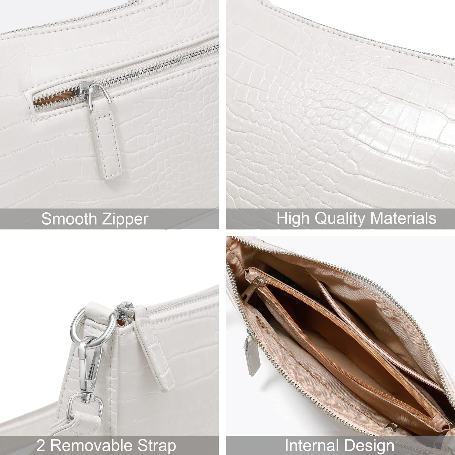 Small Shoulder bag for Women with 2 Removable Straps CrossBody Bags Clutch Purse Handbag - Image 4