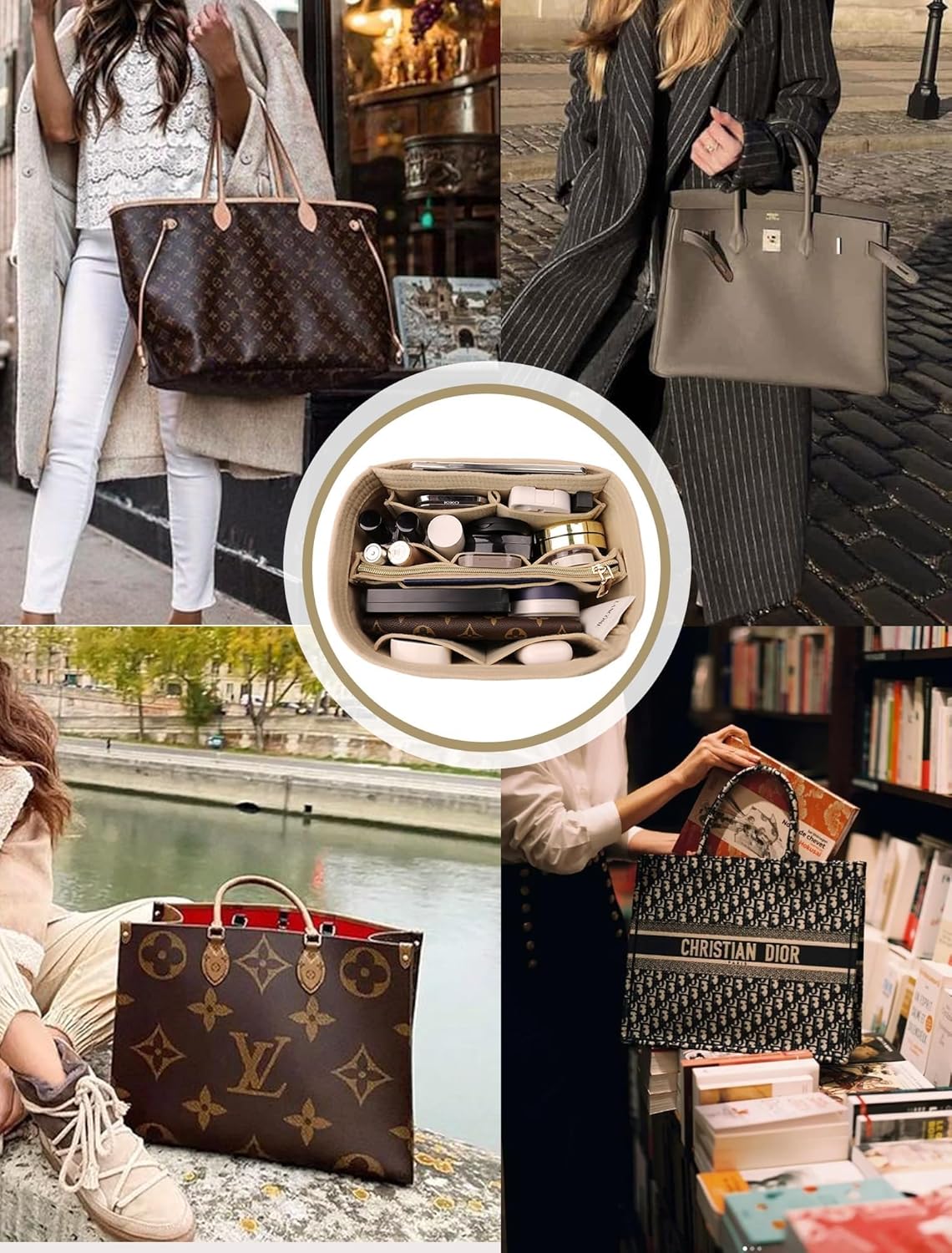Purse Organizer Insert, Bag Handbag Tote Organizer, Bag in Bag, Perfect for Speedy Neverfull and More… - Image 7