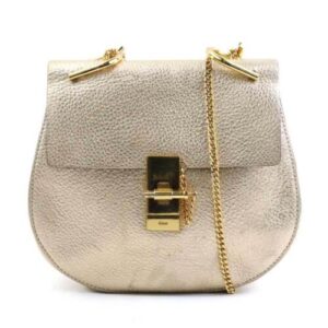 Auth Chloe Drew Chain Shoulder Bag Gold Leather/Metal – h30816a Auth Chloe Drew Chain Shoulder Bag Gold Leather/Metal – h30816a