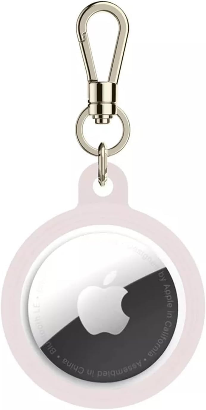 Kate Spade New York AirTag Holder with Gold Ring Clip - Protective Case for Apple AirTag - Hollyhock Cream - Image 7