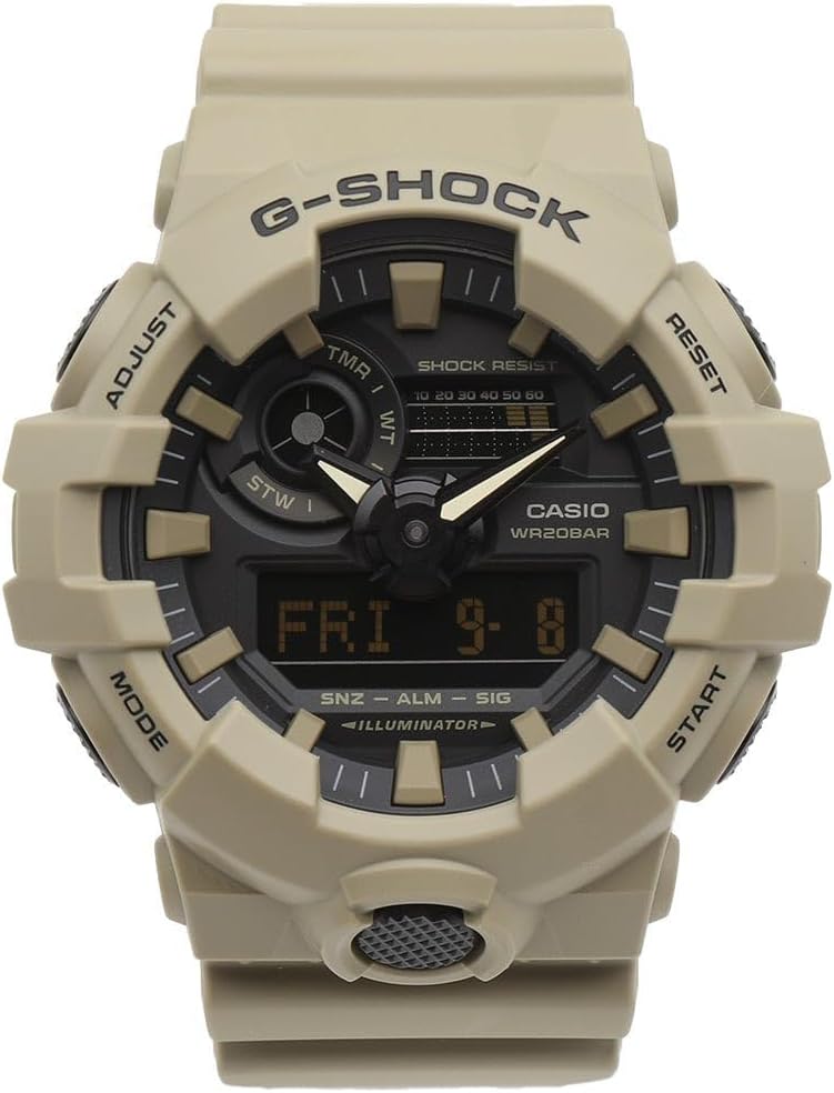 Casio Men's XL Series G-Shock Quartz 200M WR Shock Resistant Resin Color: Matte Tan (Model GA-700UC-5ACR) - Image 4