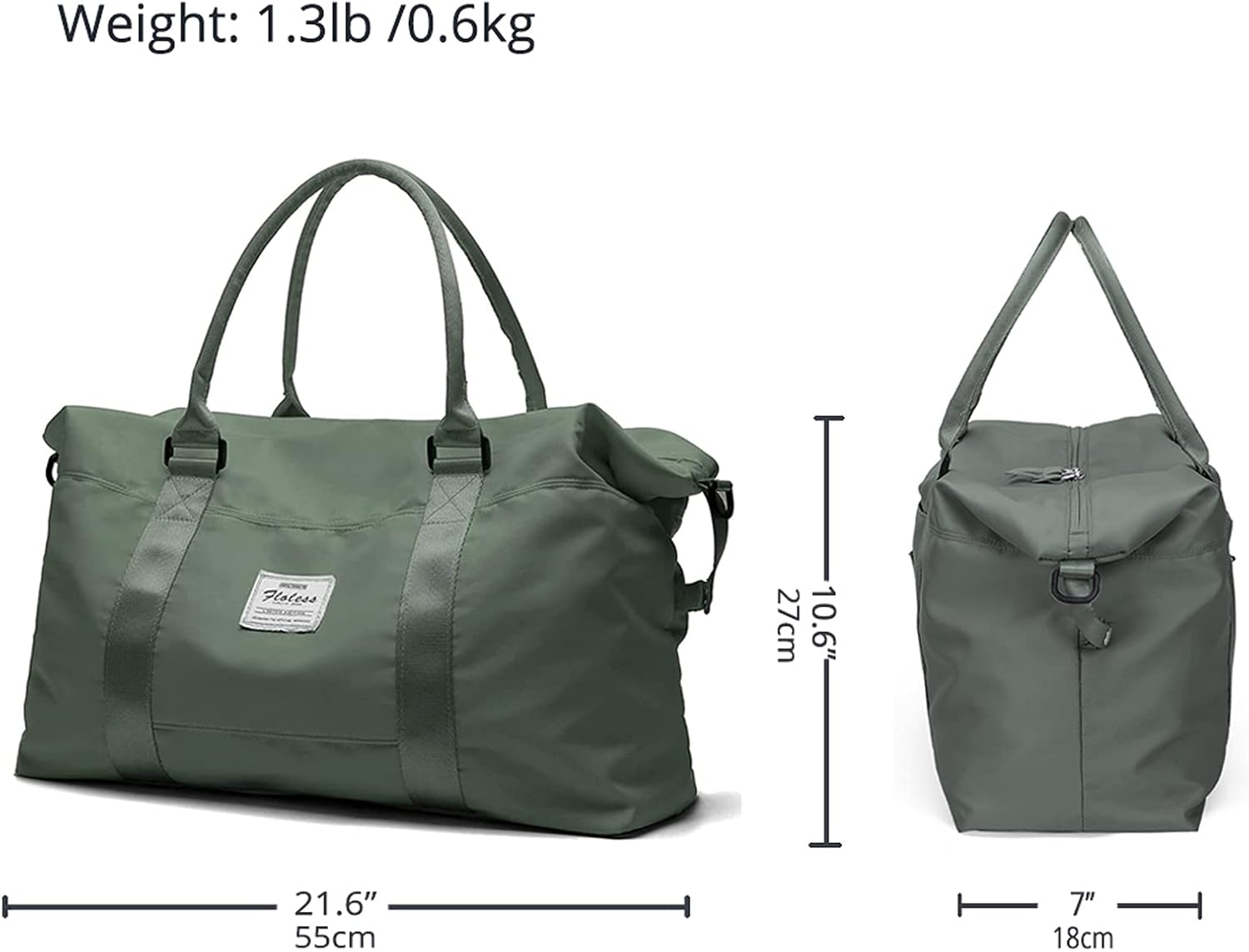 Carry On Bag for Women with Wet Pocket,Travel Weekender Overnight Duffel Bag with Trolley Sleeve Gym Tote Bags Waterproof Large - Image 3