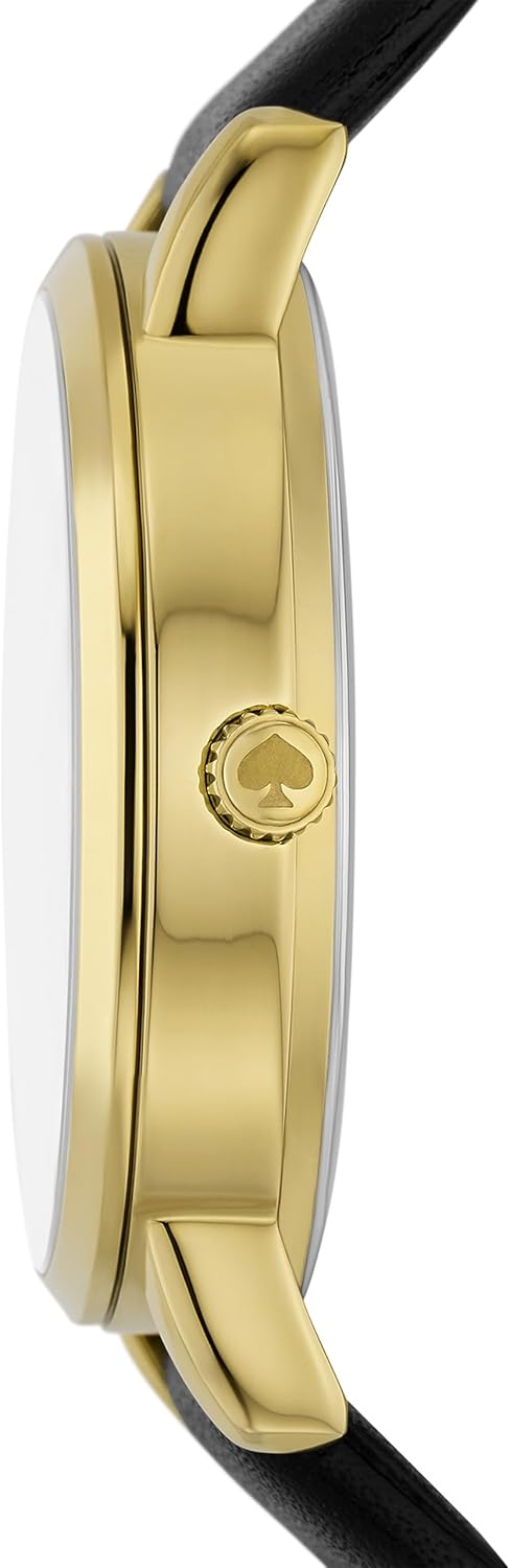 kate spade new york Women's Metro Three-Hand Puppy Black Leather Band Watch (Model: KSW9069) - Image 2