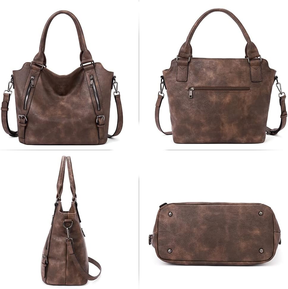 CLUCI Satchel Bags for Women Soft Leather Purses Handbags Crossbody Bags Tote Fashion Hobo Shoulder Bags Roomy - Image 6