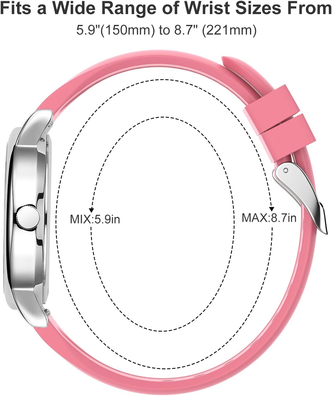 GOLDEN HOUR Waterproof Nurse Watch for Medical Professionals, Students Women Men - Military Time Luminouse Easy Read Dial, 24 Hour with Second Hand, Colorful Silicone Band - Image 5