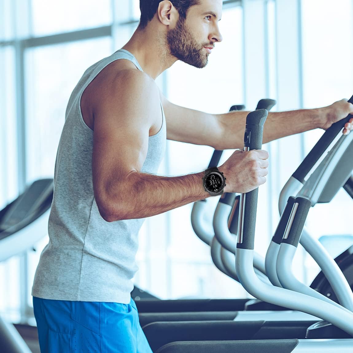 Men's Digital Sports Watch Waterproof Tactical Watch with LED Backlight Watch for Men - Image 7