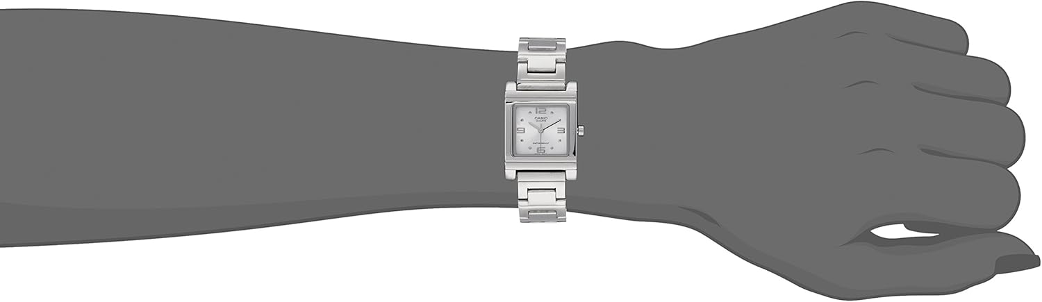 Casio Women's LTP1237D-7A Silver-Tone Shell White Dial Watch - Image 2