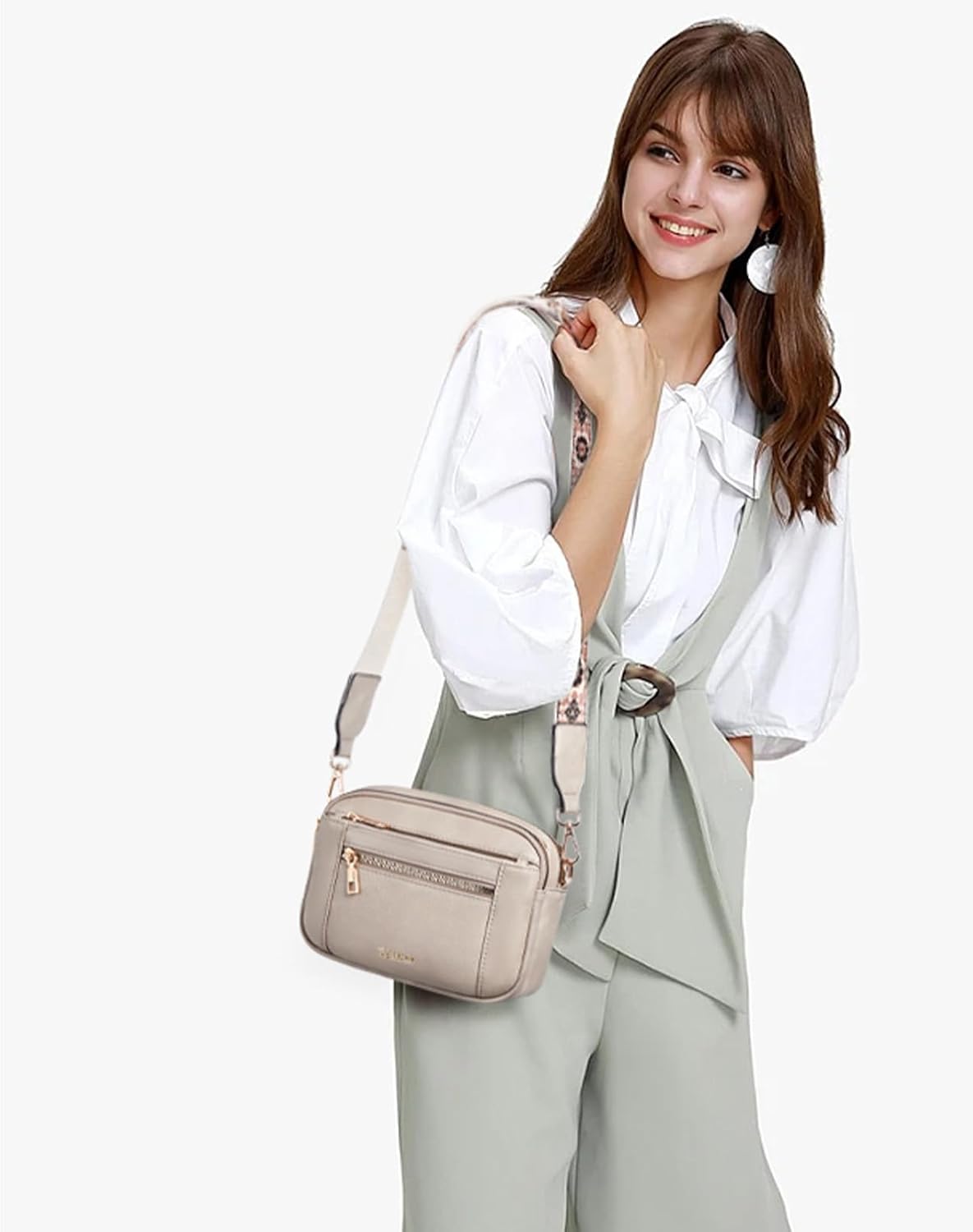 Telena Crossbody Purse for Women Small Crossbody Bags Trendy Vegan Leather Shoulder Handbags with Adjustable Strap - Image 9