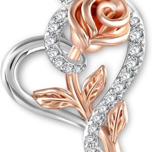 SNZM Necklaces for Women, 18K White Gold Plated Pendant Necklaces, Love Heart Crystals Charming Necklaces Jewelry Gifts for Women Birthday/Anniversary Day SNZM Necklaces for Women, 18K White Gold Plated Pendant Necklaces, Love Heart Crystals Charming Necklaces Jewelry Gifts for Women Birthday/Anniversary Day