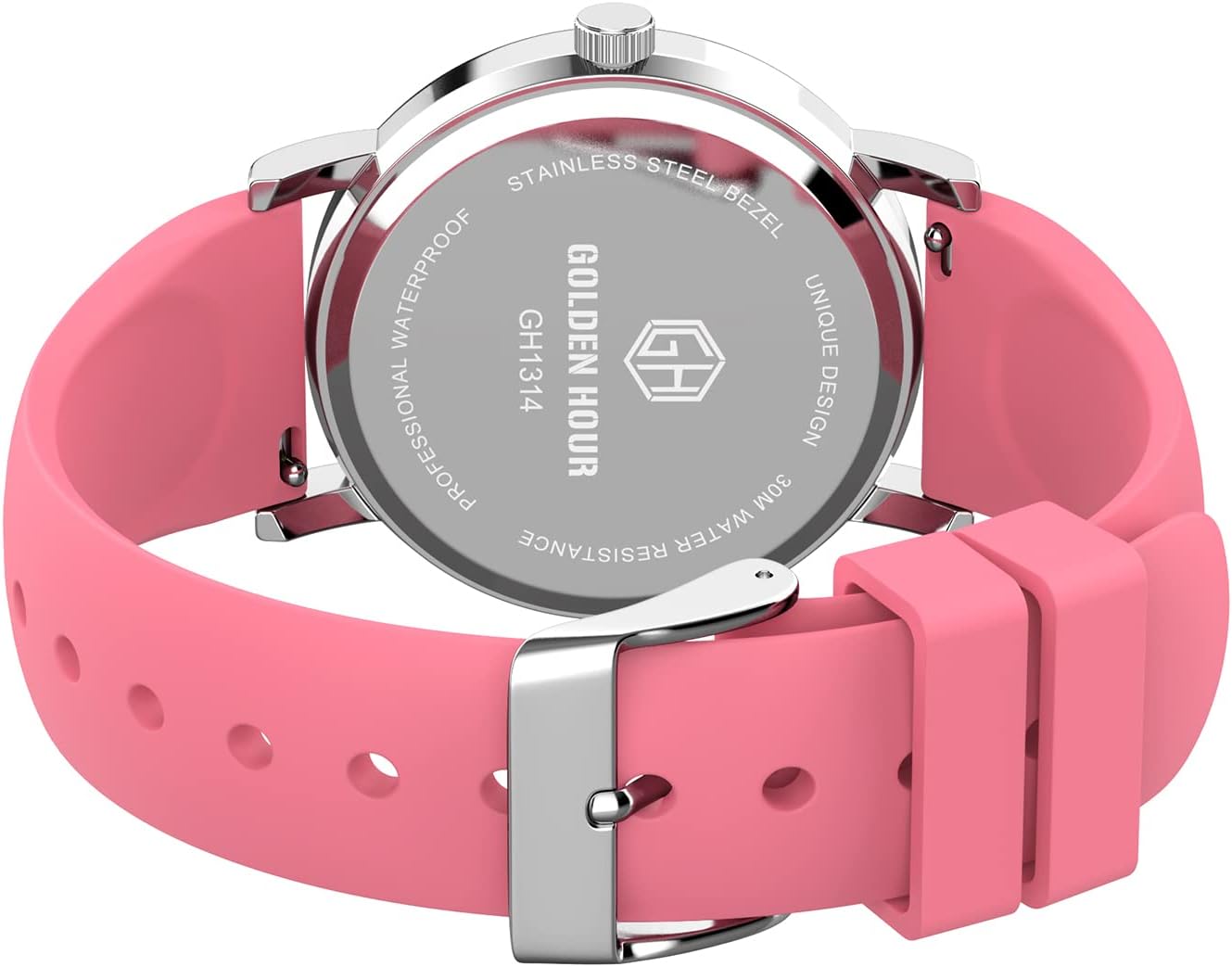 GOLDEN HOUR Waterproof Nurse Watch for Medical Professionals, Students Women Men - Military Time Luminouse Easy Read Dial, 24 Hour with Second Hand, Colorful Silicone Band - Image 6